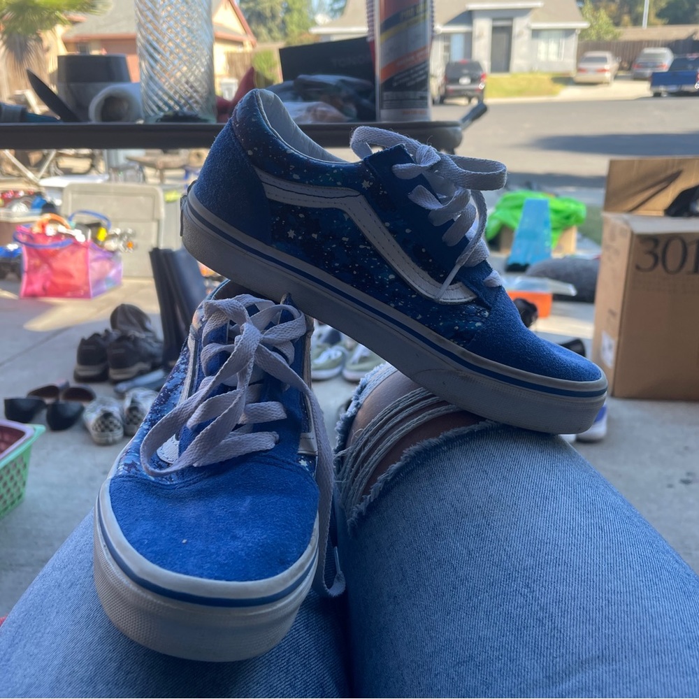 VANS OLD SKOOL JUNIOR GALACTIC GLOW SHOES